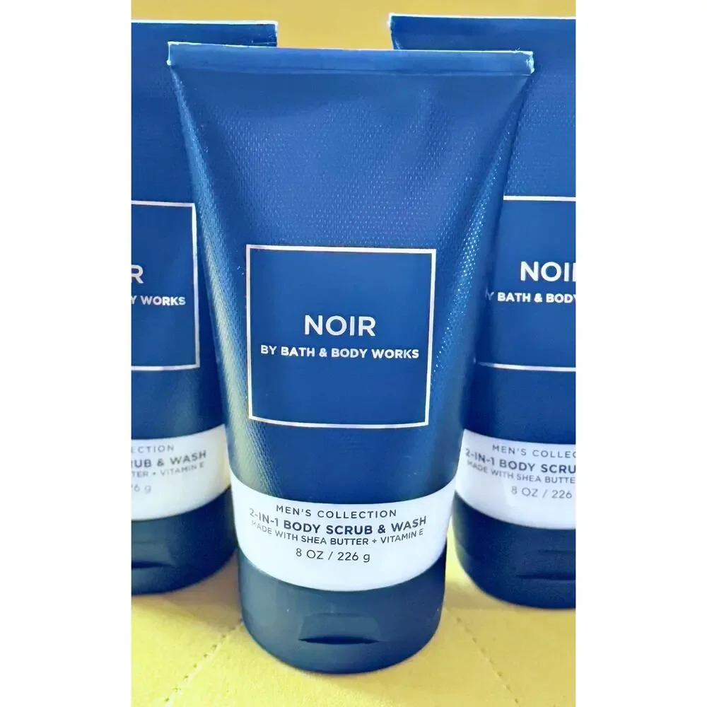 Bath & Body Works 2-in-1 Body Scrub & Wash 8 fl oz NOIR For Men x3